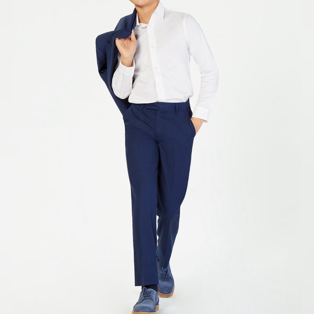 Classic Blue Men's Suit Calvin Klein - Picture 6 of 7